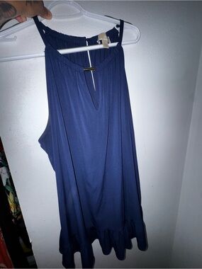 Michael Kors Navy Blue Short Sleeve Blouse